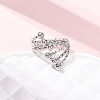 304 Stainless Steel Cuff Rings for Women RJEW-B136-02P-2