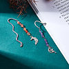 Alloy Wavy Bookmarks AJEW-DC00022-4