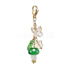 Mushroom Handmade Lampwork Pendant Decorations HJEW-JM02657-4