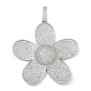 Rack Plating Brass Micro Pave Clear Cubic Zirconia Pendants KK-G515-47P-1
