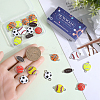 28Pcs 7 Styles Sports Ball Theme Alloy Enamel Connector Charms ENAM-SC0005-17-3