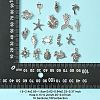 18Pcs 18 Style Tibetan Style Alloy Pendants TIBEP-YW0001-71-2