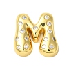 Rack Plating Brass Micro Pave Clear Cubic Zirconia Perdants KK-C067-11G-M-1