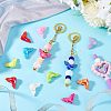 60Pcs 10 Colors AB Color Plated Acrylic Beads PACR-PH0001-11-5