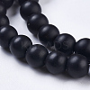 Synthetic Black Stone Beads Strands G-R345-6mm-38-1-3