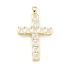 Brass Micro Pave Cubic Zirconia Pendants KK-L073-002G-02-1