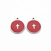 304 Stainless Steel Enamel Pendants STAS-S117-030-2