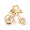 Brass Micro Pave Cubic Zirconia Pendants KK-R219-28G-02-1