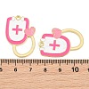 Medical Theme Alloy Enamel Pendants AL-CBA2919-03G-07B-3