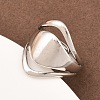 US Size 7 304 Stainless Steel Cuff Rings RJEW-D336-04P-4
