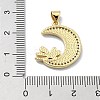 Brass Micro Pave Clear Cubic Zirconia Pendants KK-A221-18G-G-3