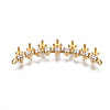 Brass Micro Pave Clear Cubic Zirconia Peg Bails Pendant Links KK-S356-333-NF-2