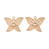 Brass Micro Pave Clear Cubic Zirconia Pendants KK-Q816-17G-1