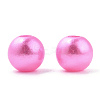 Spray Painted ABS Plastic Imitation Pearl Beads OACR-T015-05A-15-2