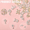 72Pcs 2 Colors 12 Styles Alloy Rhinestone Cabochons MRMJ-CA0001-53-4