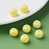 Opaque Striped Acrylic Beads MACR-S373-27A-06-6