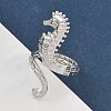 304 Stainless Steel Open Cuff Rings for Women RJEW-A079-03A-P-3