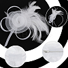 Polyester & Fether Hair Accessories AJEW-WH0031-31C-3