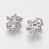 Brass Micro Pave Grade AAA Cubic Zirconia Links ZIRC-G086-13P-NR-1