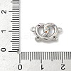 Brass Micro Pave Cubic Zirconia Heart Biscuit Connector Charms KK-G548-06P-02-3