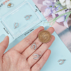 6Pcs CZ Brass Micro Pave Cubic Zirconia Horse Shoe Charms ZIRC-BBC0002-42-3