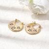 Star Brass Micro Pave Clear Cubic Zirconia Hoop Earrings EJEW-Z157-01G-2
