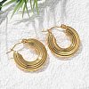 304 Stainless Steel Hoop Earrings for Women EJEW-L296-041G-2