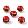 Printed Natural Wood European Beads LS-WOOD-C015-06B-1