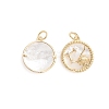 Brass Micro Pave Cubic Zirconia Pendants ZIRC-E164-36A-G-1