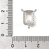Brass Pave Clear Cubic Zirconia Rectangle Chandelier Component Links KK-C255-08P-3