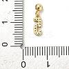 925 Sterling Silver Micro Pave Clear Cubic Zirconia European Dangle Charms STER-A045-01G-5-3