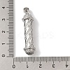 Rack Plating Brass Micro Pave Clear Cubic Zirconia Pendants KK-B092-31P-3