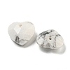 Natural Howlite Faceted Heart Charms G-G123-01I-2