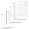 8Pcs 2 Styles PEVA Rubber Anti-Slip Hexagonal Phone Grip Tape Stickers for Phones AJEW-SP0002-64C-01-1