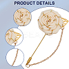 Flower Polyester Ribbon Brooches JEWB-WH20006-02B-6