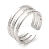 Non-Tarnish 304 Stainless Steel Open Cuff Rings RJEW-K245-84P-3