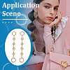 Rhombus & Flat Round Aolly Pave Crystal Rhinestone Bag Extension Chains FIND-WH0152-600G-6