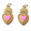 Golden Tone Brass Enamel Pendants X-KK-K750-01G-C-1