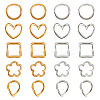 20Pcs 10 Style 304 Stainless Steel Linking Rings STAS-UN0045-29-1