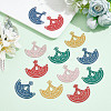 30Pcs 5 Colors 201 Stainless Steel Filigree Joiners Links STAS-DC0008-48-4