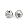 Anti-Tarnish Textured 316 Surgical Stainless Steel Beads STAS-M106-01A-P-3