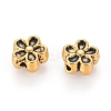 Tibetan Style Alloy 3D Flower Beads GLF0476Y-2
