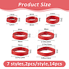 14Pcs 7 Styles Cowhide Leather Watch Strap Ring FIND-FH0017-42B-2