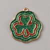 Saint Patrick's Day Alloy Enamel Pendants ENAM-WH0004-04KCG-02-1