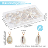 50Pcs Natural Cowrie Shell Pendants FIND-BBC0003-13-2