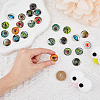 12 Sets 12 Style Luminous Self Adhesive Glass Eyes Cabochons GLAA-CA0001-58-5