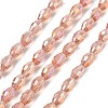 Transparent Electroplate Glass Beads Strands EGLA-A037-T6x8mm-B06-1