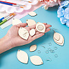 DIY Unfinished Wooden Pendant Earring Making Kits DIY-YS0001-16-18