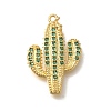 Brass Micro Pave Cubic Zirconia Pendants X-KK-M295-18G-01-1