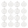 201 Stainless Steel Laser Cut Pendants STAS-UN0034-60-1